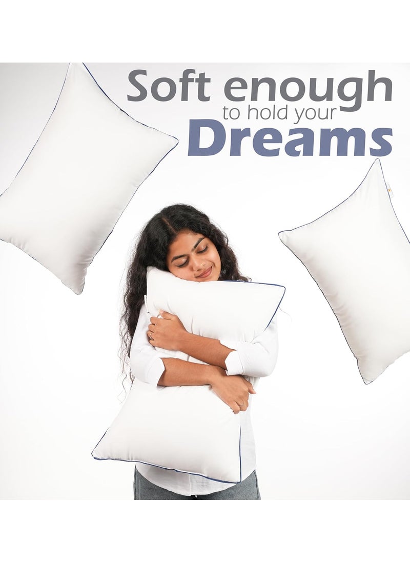 MYSHOPPERMATE Premium Microfiber White Pillows for Bed Pillow for Sleeping Comfortable Pillows for Sleeping Soft Pillow for Sleeping Single Standard