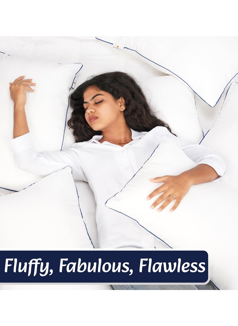 MYSHOPPERMATE Premium Microfiber White Pillows for Bed Pillow for Sleeping Comfortable Pillows for Sleeping Soft Pillow for Sleeping Single Standard