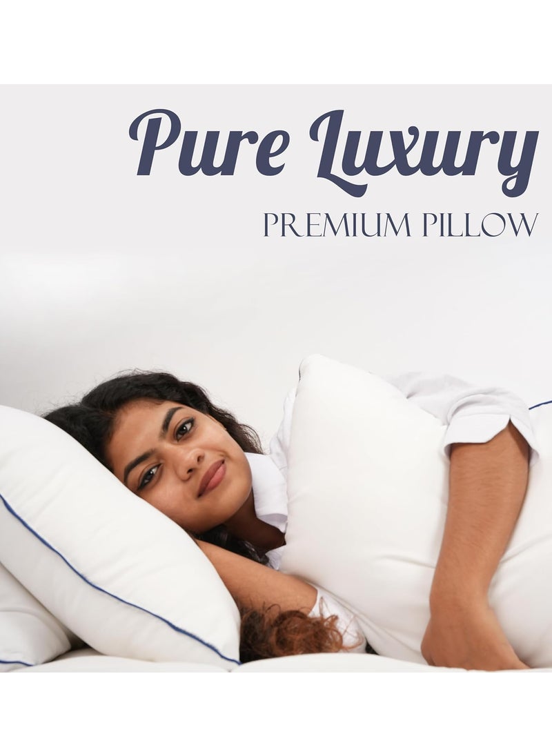 MYSHOPPERMATE Premium Microfiber White Pillows for Bed Pillow for Sleeping Comfortable Pillows for Sleeping Soft Pillow for Sleeping Single Standard
