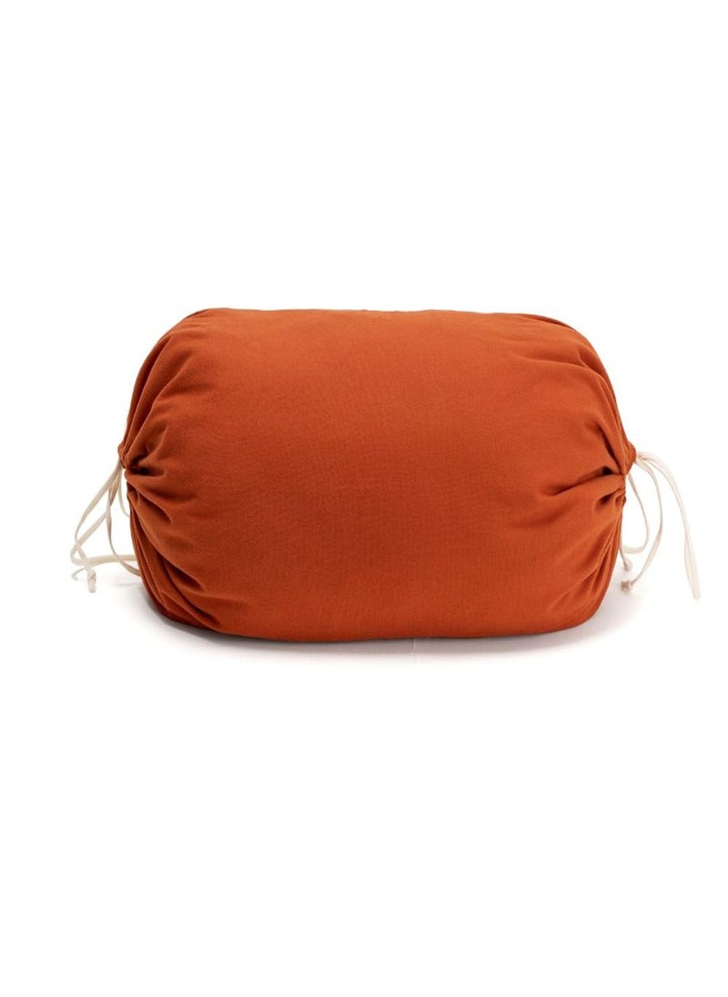 Himeya 100 Cotton Flannel Solid 1 Piece Bolster 42 X 66 CM Clay red
