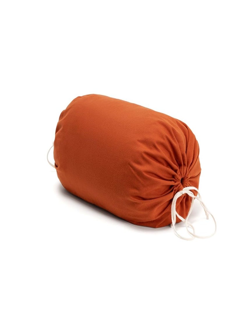 Himeya 100 Cotton Flannel Solid 1 Piece Bolster 42 X 66 CM Clay red