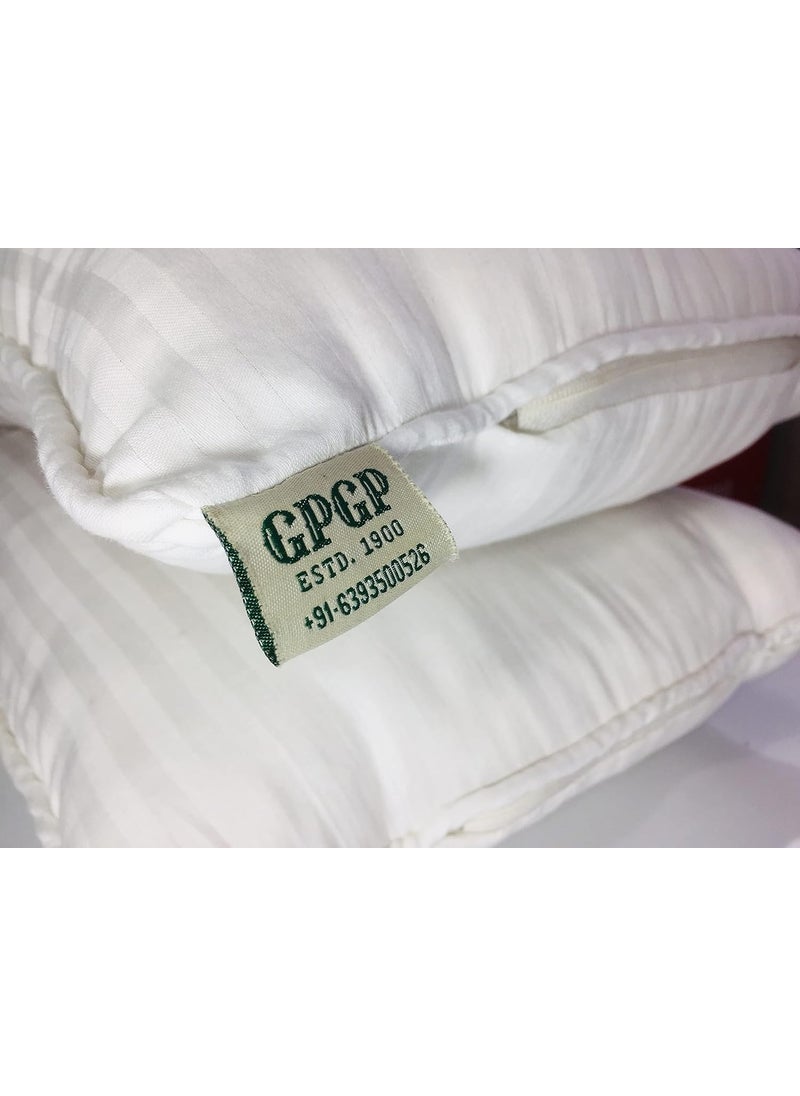 GPGP Pure Semal Cotton Pillows Sleeping Pillows Filled with Silk Cotton White Set of 2