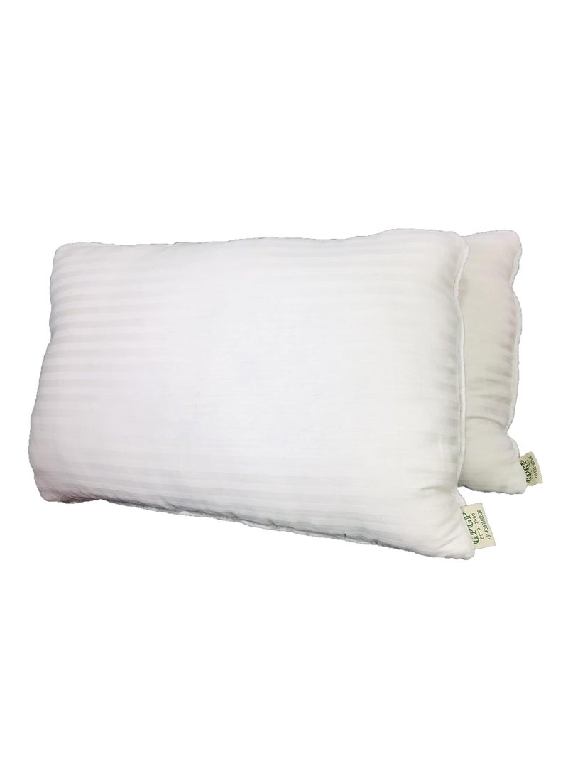 GPGP Pure Semal Cotton Pillows Sleeping Pillows Filled with Silk Cotton White Set of 2