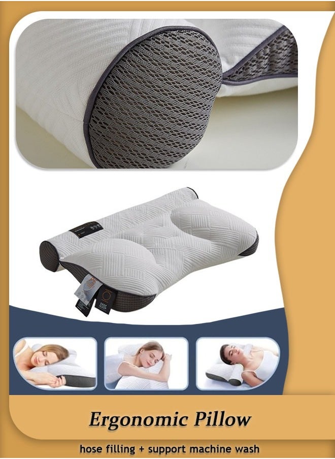 Ergonomic Pillow for Neck and Shoulder Pain, Neck Pillow Orthopedic Correction Repair Traction Contour Pillow Side Sleeper Pillow, Neck Pillow for Sleeping, Cervical Spine Assist Sleep Bed Pillow (G