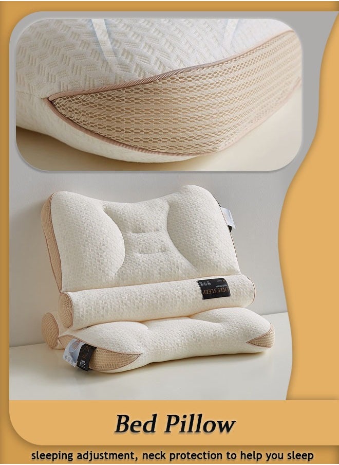 Ergonomic Pillow for Neck and Shoulder Pain, Neck Pillow Orthopedic Correction Repair Traction Contour Pillow Side Sleeper Pillow, Neck Pillow for Sleeping, Cervical Spine Assist Sleep Bed Pillow (B