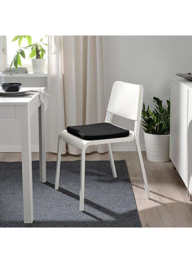 Chair pad, black, 36x36x2.5 cm