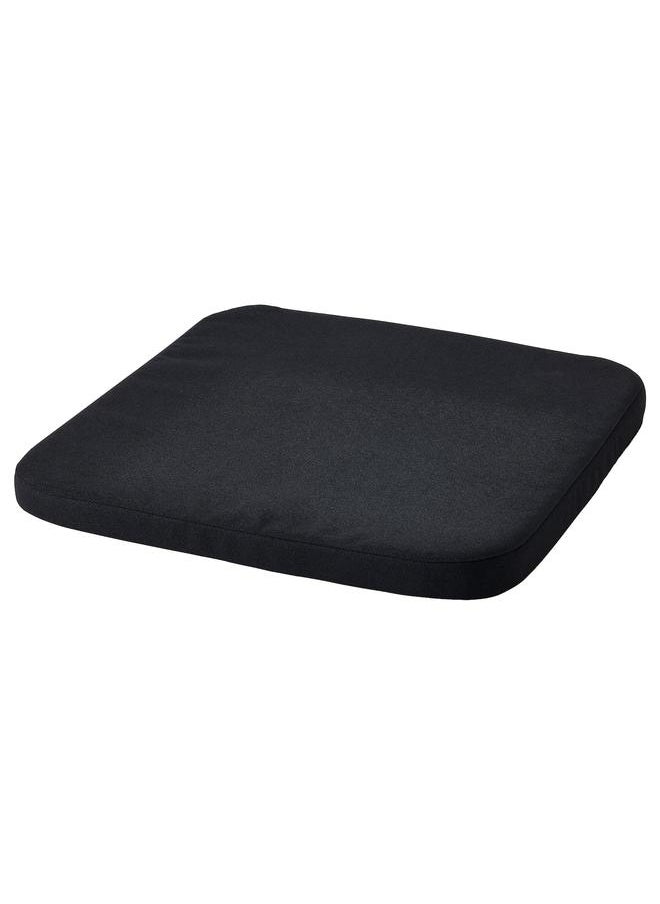 Chair pad, black, 36x36x2.5 cm