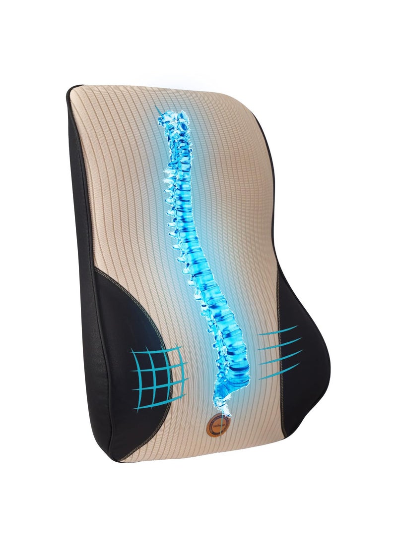 rewaive Ergonomic Chair Cushions for Sitting Lumbar Support Pillow for Office Chair Back Pain Car Seat Back Rest Support and Back Pillow Ultimate Chair Back Support for Comfort Beige