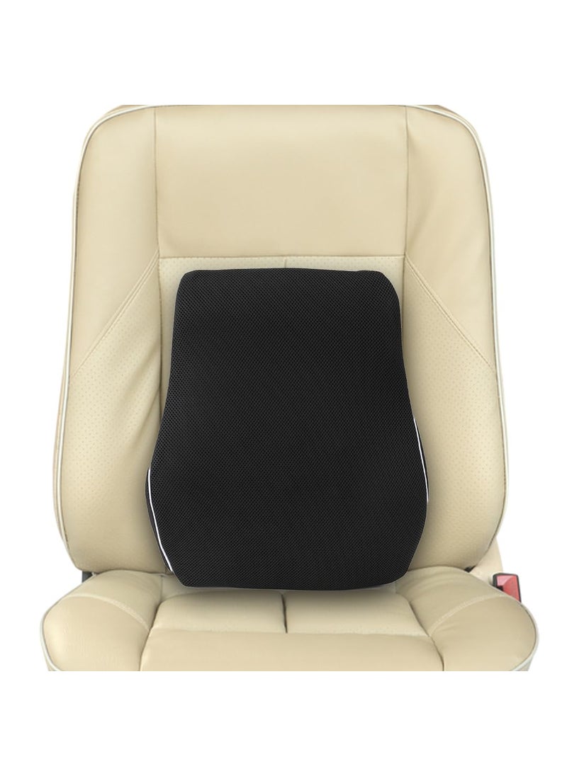 SAVYA HOME Lumbar Cushion Orthopedic Memory Foam Back Rest CushionDesigned for Back Pain Relief Improves Posture While SittingBack Pillow for ComputerOffice Chair Black 1