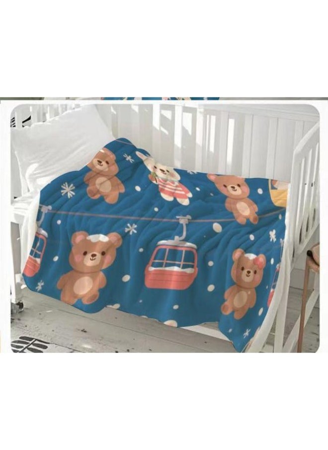 Flannel thin blanket (warm and comfortable, suitable for sleep, gaming, dust removal and sandproof) 150cm*200cm - 1128
