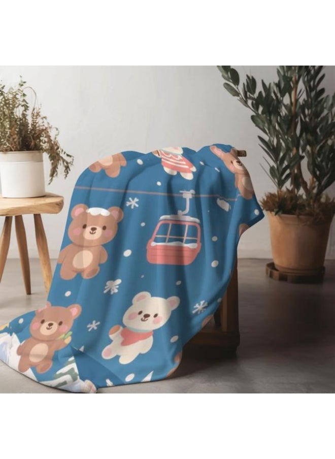 Flannel thin blanket (warm and comfortable, suitable for sleep, gaming, dust removal and sandproof) 150cm*200cm - 1128