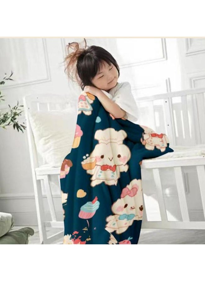 Flannel thin blanket (warm and comfortable, suitable for sleep, gaming, dust removal and sandproof) 150cm*200cm - 944