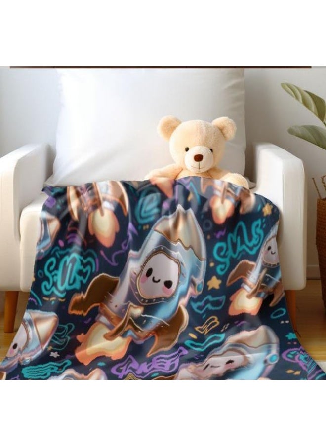 Flannel thin blanket (warm and comfortable, suitable for sleep, gaming, dust removal and sandproof) 150cm*200cm - 527