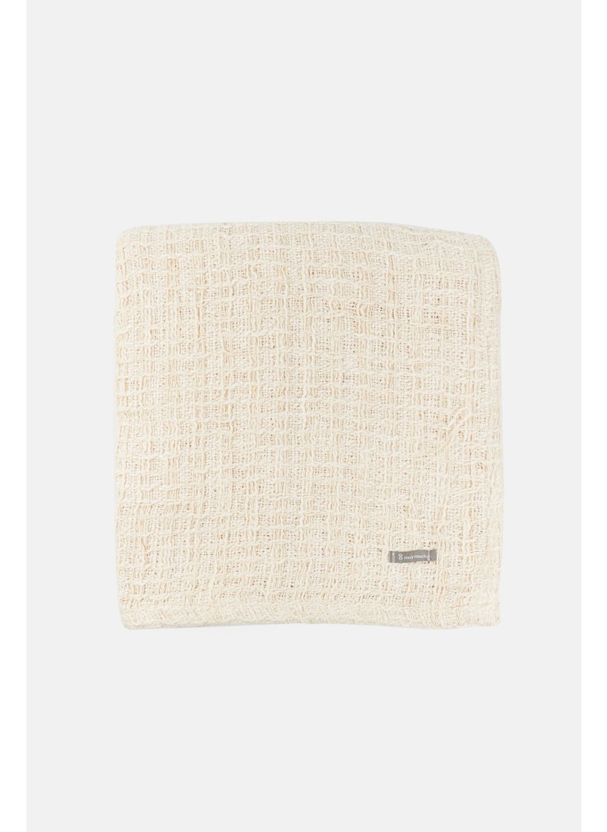 Single Cotton Multi Purpose Fringes 130 x 170 cm, Beige