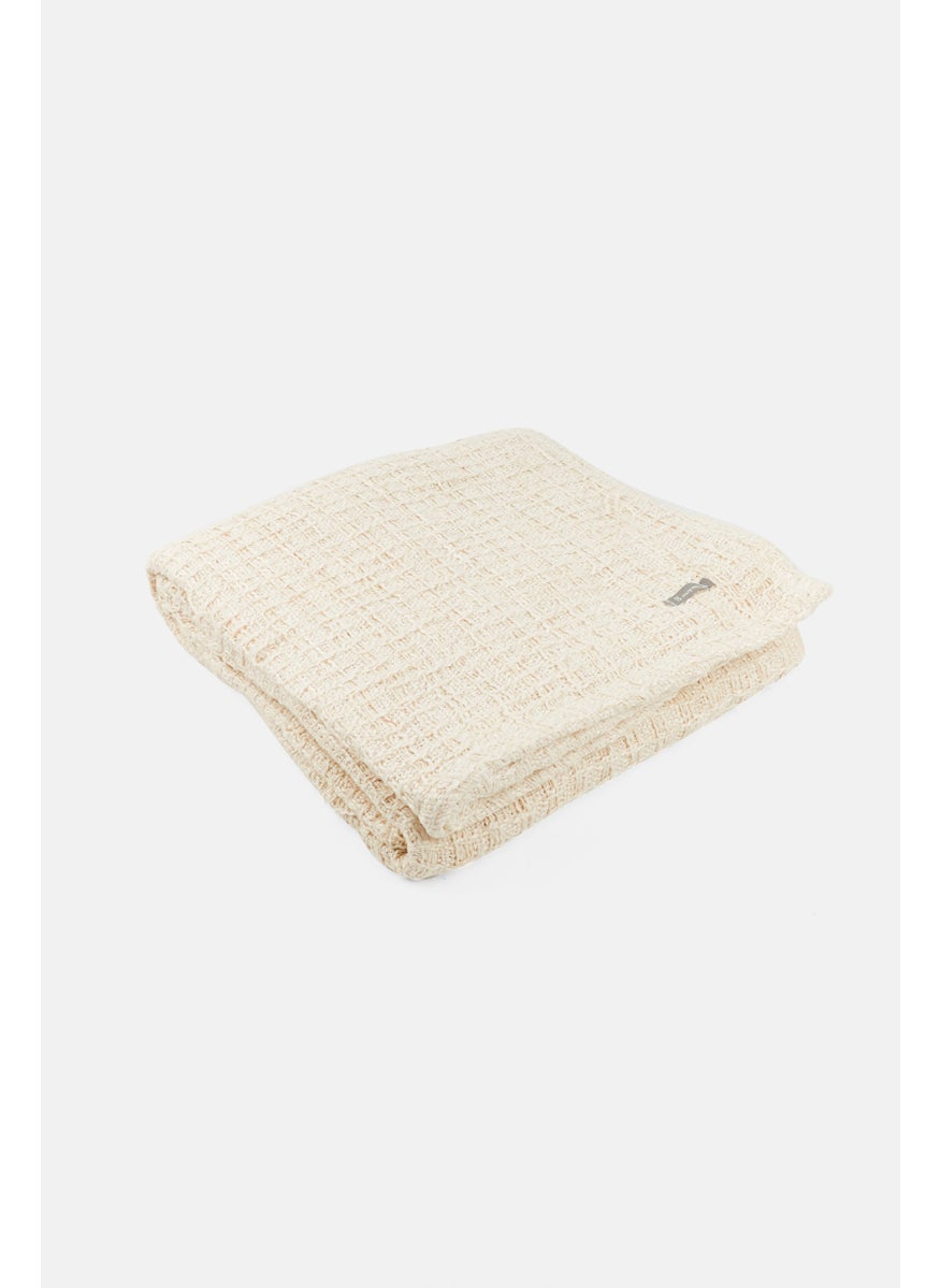 Single Cotton Multi Purpose Fringes 130 x 170 cm, Beige