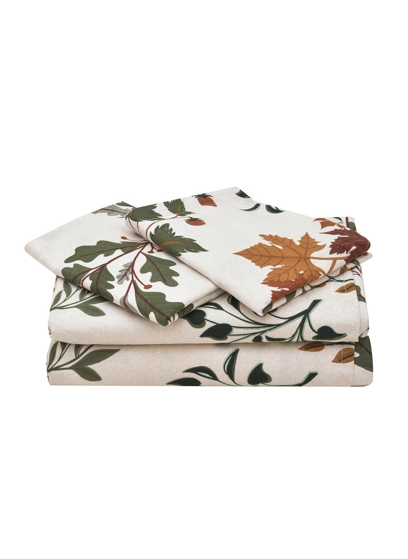 COZY FURNISH Super Soft Brushed Microfiber Cotton 210TC Bedding SetKing Size Bedsheet with Pillow Covers and Double Dohar with Fallen4 pc Bedding Set Cream