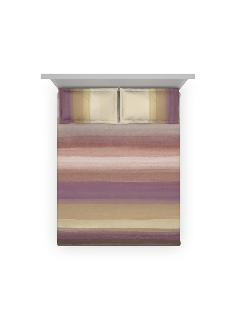 Ddecor Memento Collection Bedsheet Set 100 Cotton Bedsheet for Double Bed Stripes 145 TC Double Bedsheet with 2 Pillow Covers Wine