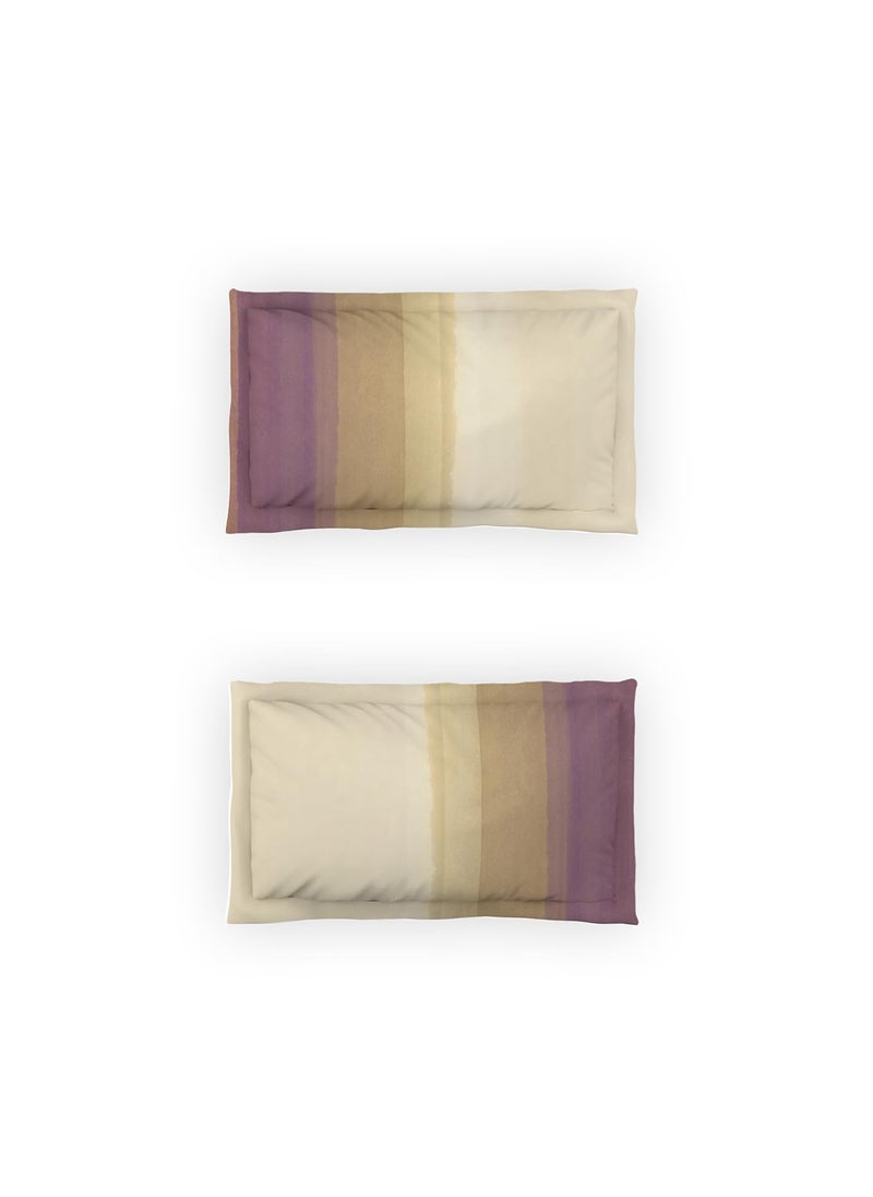 Ddecor Memento Collection Bedsheet Set 100 Cotton Bedsheet for Double Bed Stripes 145 TC Double Bedsheet with 2 Pillow Covers Wine