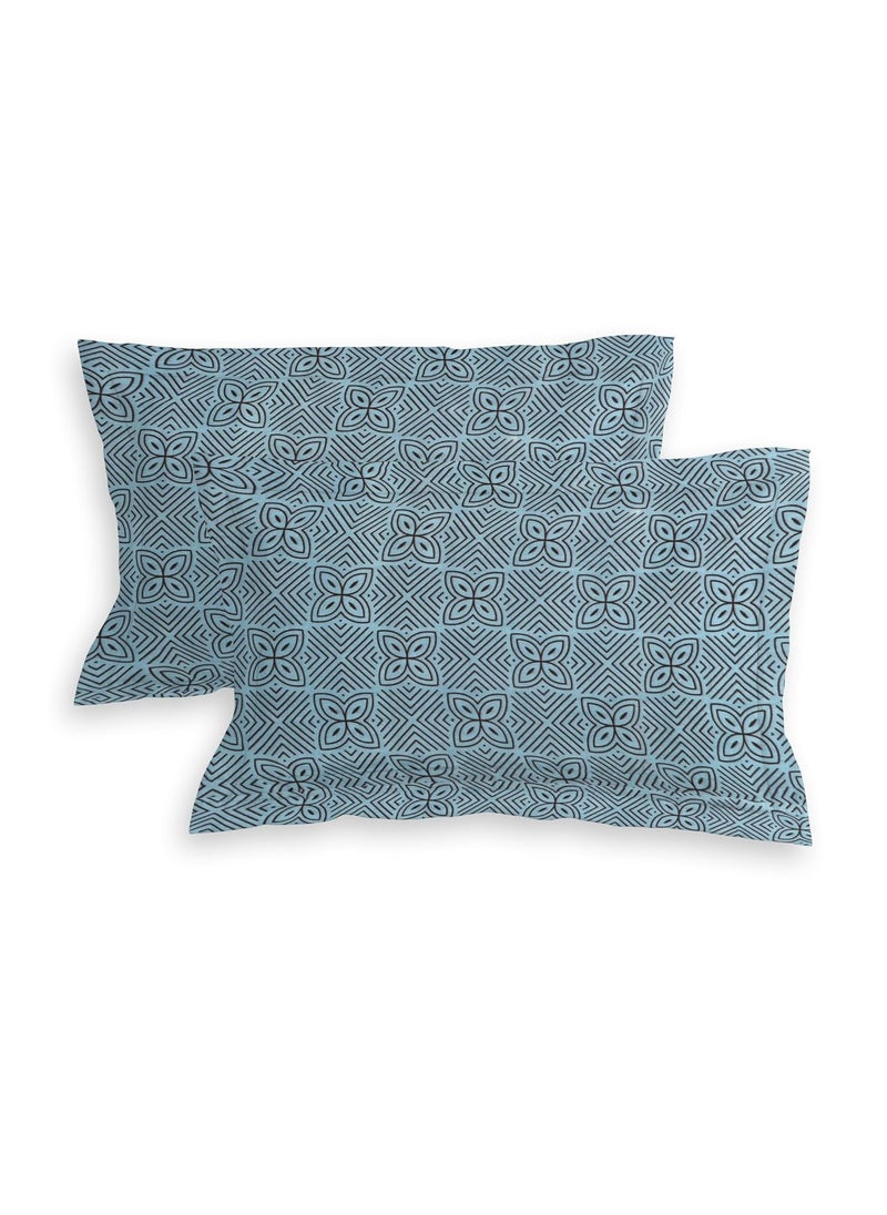 RD TREND Presents Luxurious Supersoft Cotton Feel 210 Tc 100x108 Inch bedsheet for Double Bed King Size with 2 Pillow Covers Size 18x28 Inch Color Grey PatternFloral