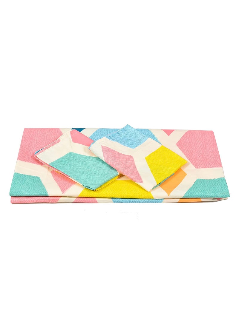 COZY FURNISH Soft Brushed Microfiber Cotton Double Bedsheet with 2 Pillow CoversBedsheet 90X100in Pillow Covers 17X27in Bedsheet for Double Bed Pink