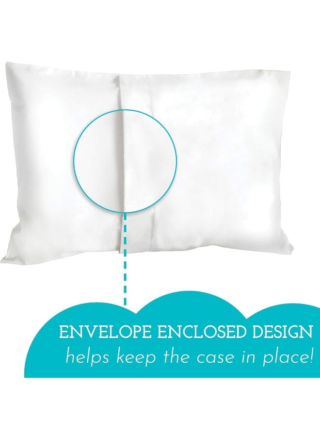 Little Sleepy Head Youth Pillowcase 16x22-100% Cotton & Hypoallergenic - White (Envelope Enclosure)