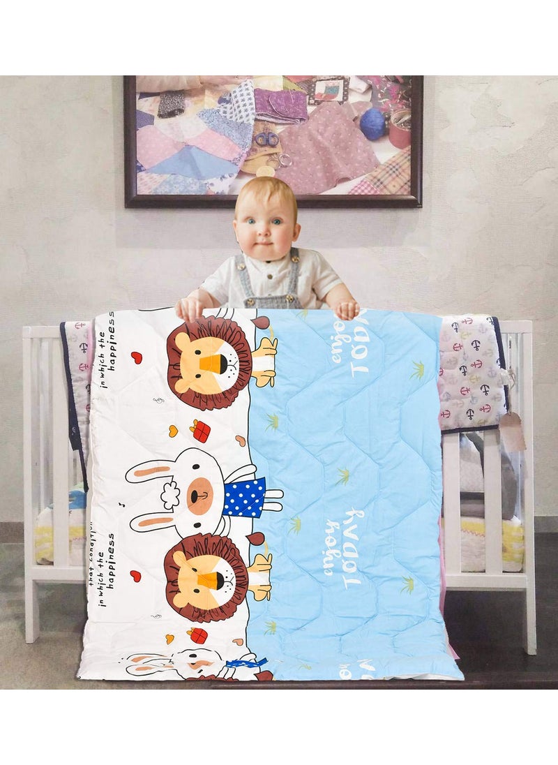 COZY FURNISH Reversible Kids Comforter Blanket Quilt Super Soft AllSeason 150 GSM 08 Years 60x45 Inches for Kids Summer Winter Blanket for Kid Boys Girls