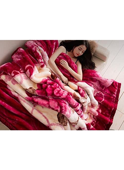 WINSTON HOME Cloudy Kids Blanket Single Bed Double Ply Super Soft Fabric Mink for Heavy Winters with English Colors 50 X 85 Inches for Boys and Girls Multicolor