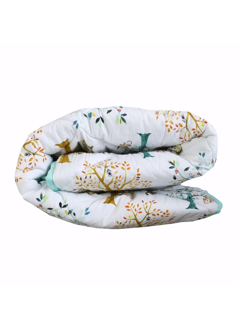 Jamio Firati Tree Monkey Desgin Babies Kids Super Soft Printed Quilt Comforter Blanket Soft Bed 200 GSM08 YearsSize L48Inchs B44Inchs