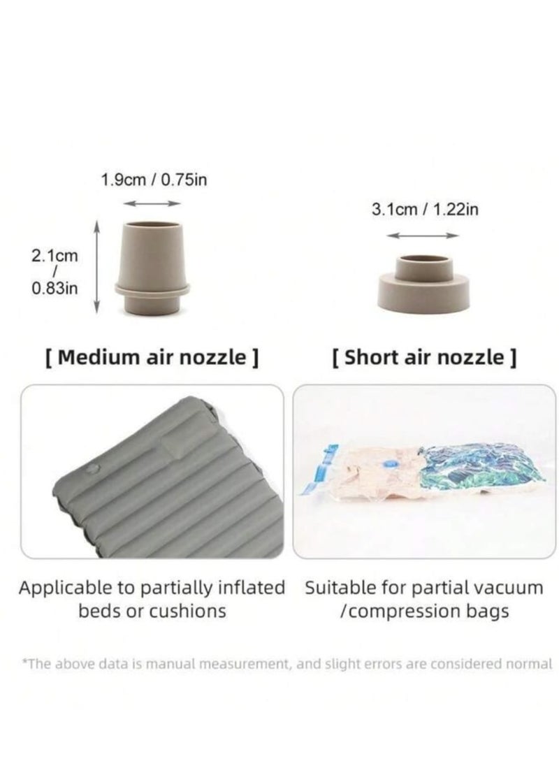 Portable multi-function air pump - safe and durable, smart lock anti-misstart, overheating protection, unique color is loved by young people. USB with 2-level brightness emergency light, tent hangin