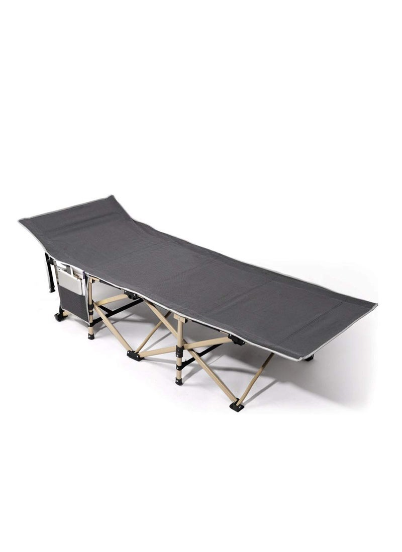 Delavala Camping Cot 220 KgMax Load Portable Foldable Outdoor Bed With Carry Bag For Adults Kids Heavy Duty Cot For Traveling Gear Supplier Office Nap Home Lounging Metal