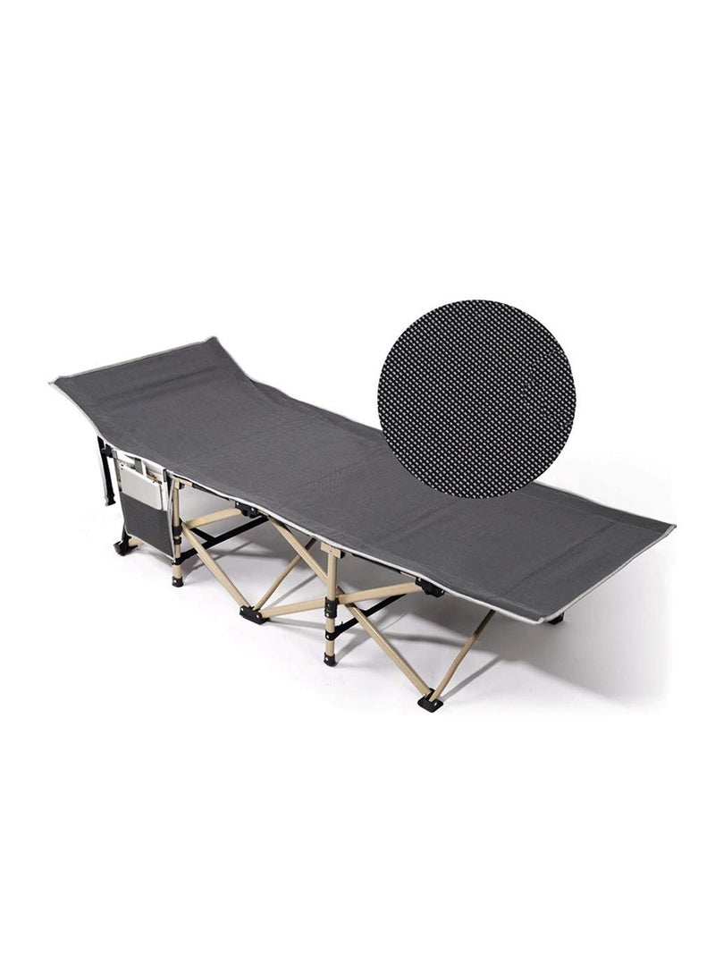 Delavala Camping Cot 220 KgMax Load Portable Foldable Outdoor Bed With Carry Bag For Adults Kids Heavy Duty Cot For Traveling Gear Supplier Office Nap Home Lounging Metal