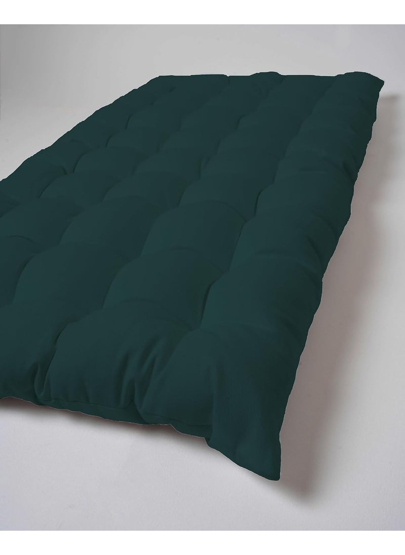 SKANDA FAB Cotton Floor Mattress 60x120 CM Luxurious Comfort Microfiber Fill for Meditation Bench Cushion Kids Floor Cushion Floor Seating Cushion Chair Pad Botanical Green Pack of 1