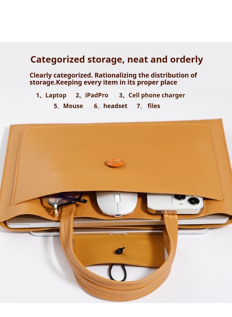 15.6 Inch Laptop Bag Lightweight Computer Bag Travel Business Briefcase Water Resistance Shoulder Messenger Bag for Men and Women Work Office