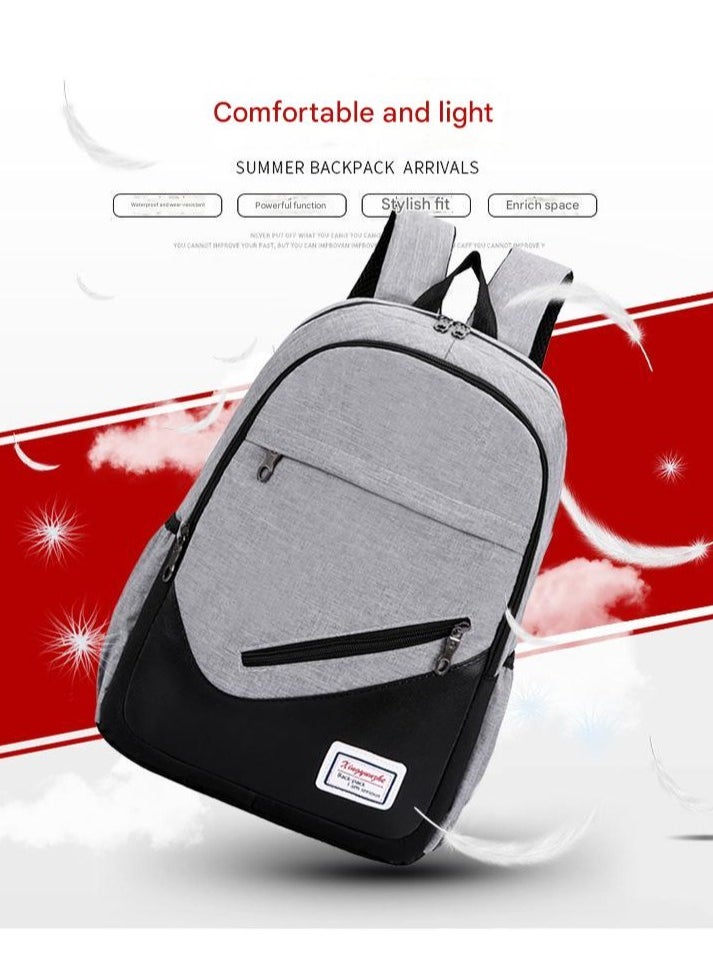 Ramadan Gift Computer Backpack Trendy College Student Backpack Men's Casual Business Large Capacity Travel Bag 3 Piece Set Backpack