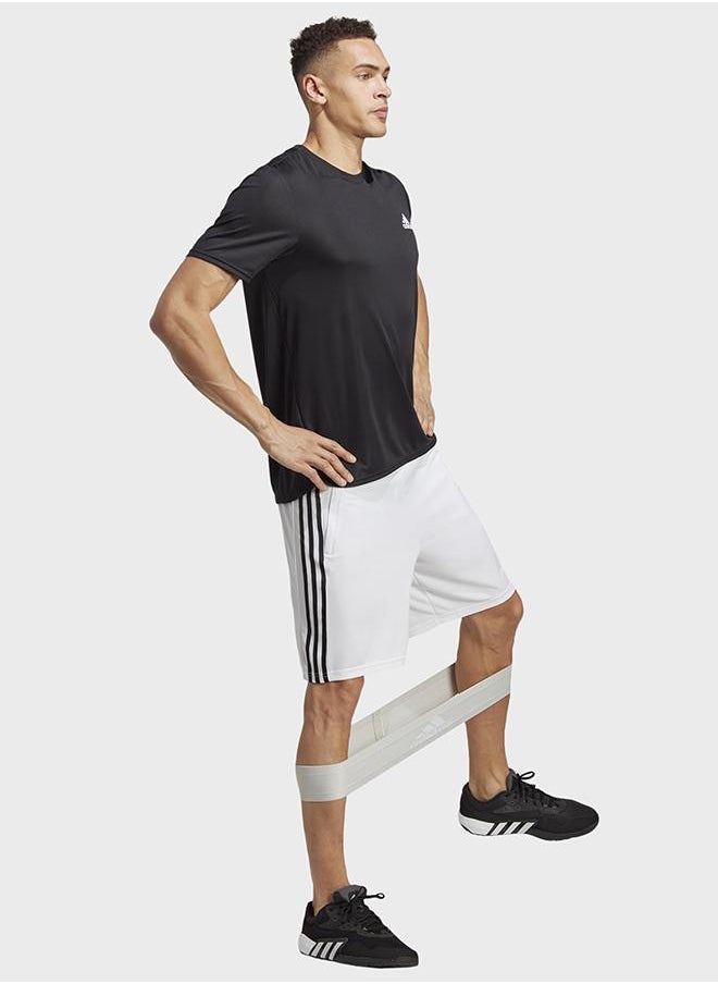 Train Essentials Piqué 3-Stripes Training Shorts