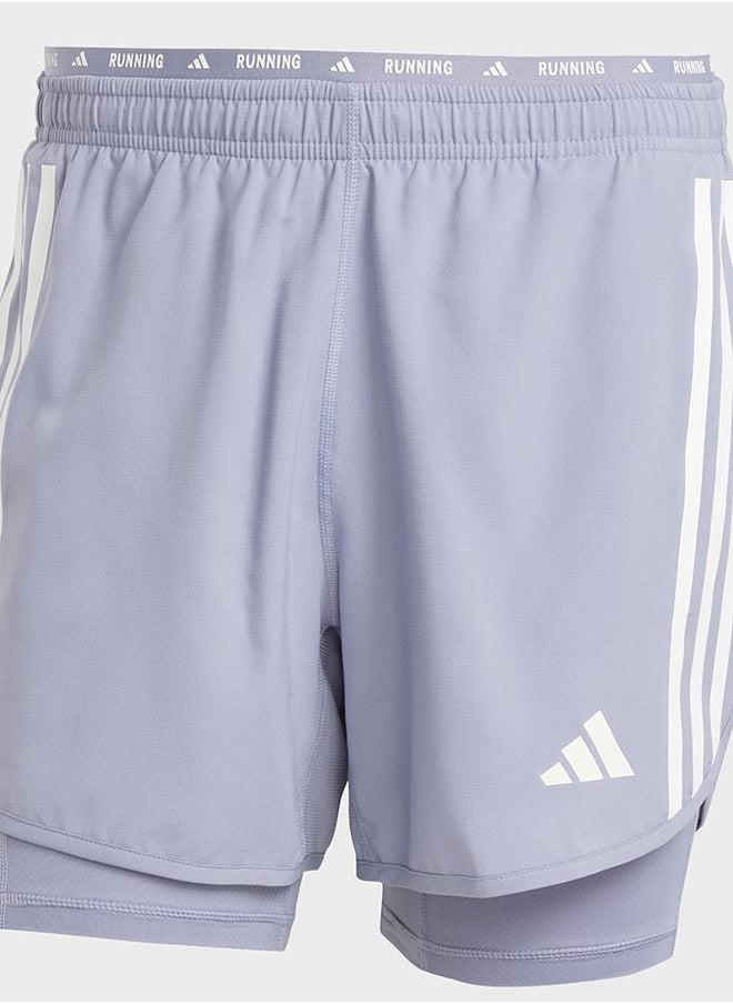 Own the Run 3-Stripes 2-in-1 Shorts