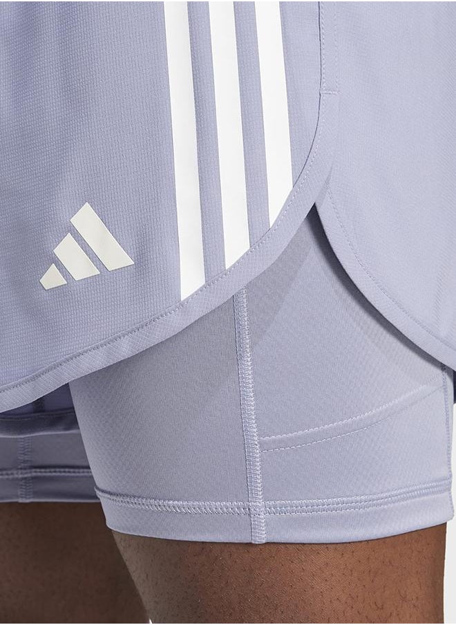 Own the Run 3-Stripes 2-in-1 Shorts