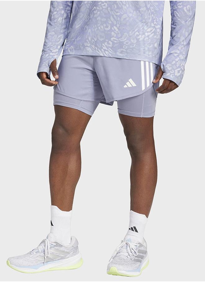 Own the Run 3-Stripes 2-in-1 Shorts