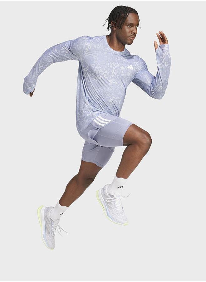 Own the Run 3-Stripes 2-in-1 Shorts