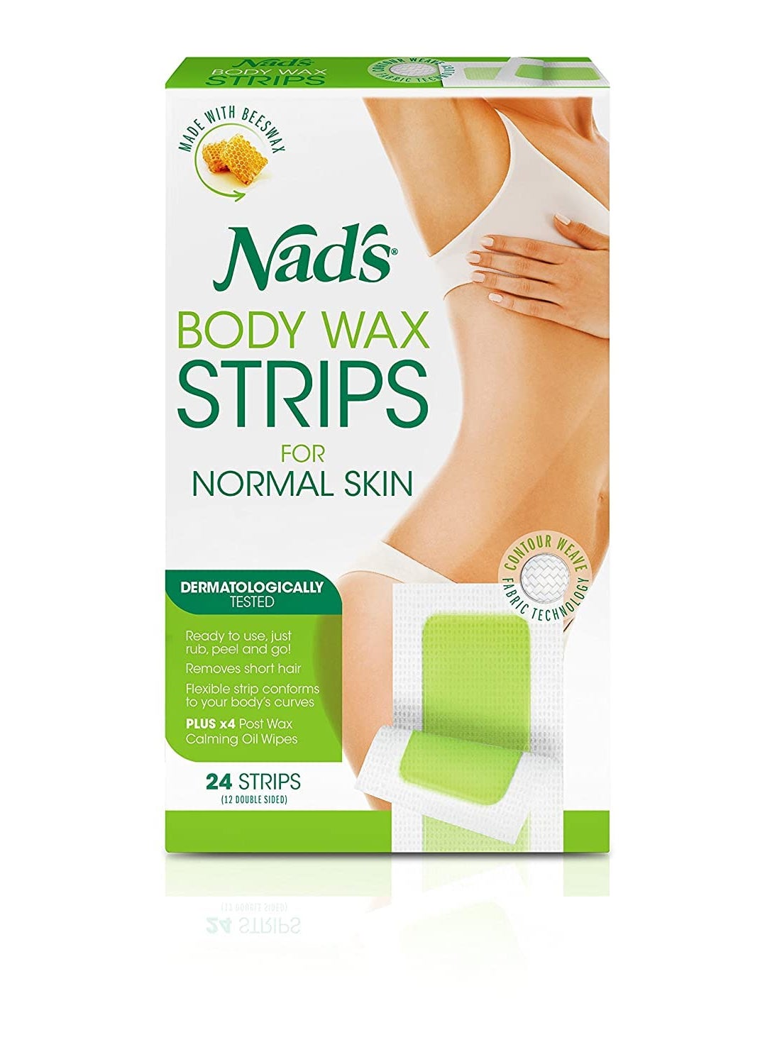 Nads Hair Removal Strips 24 Count For Body (3 Pack)
