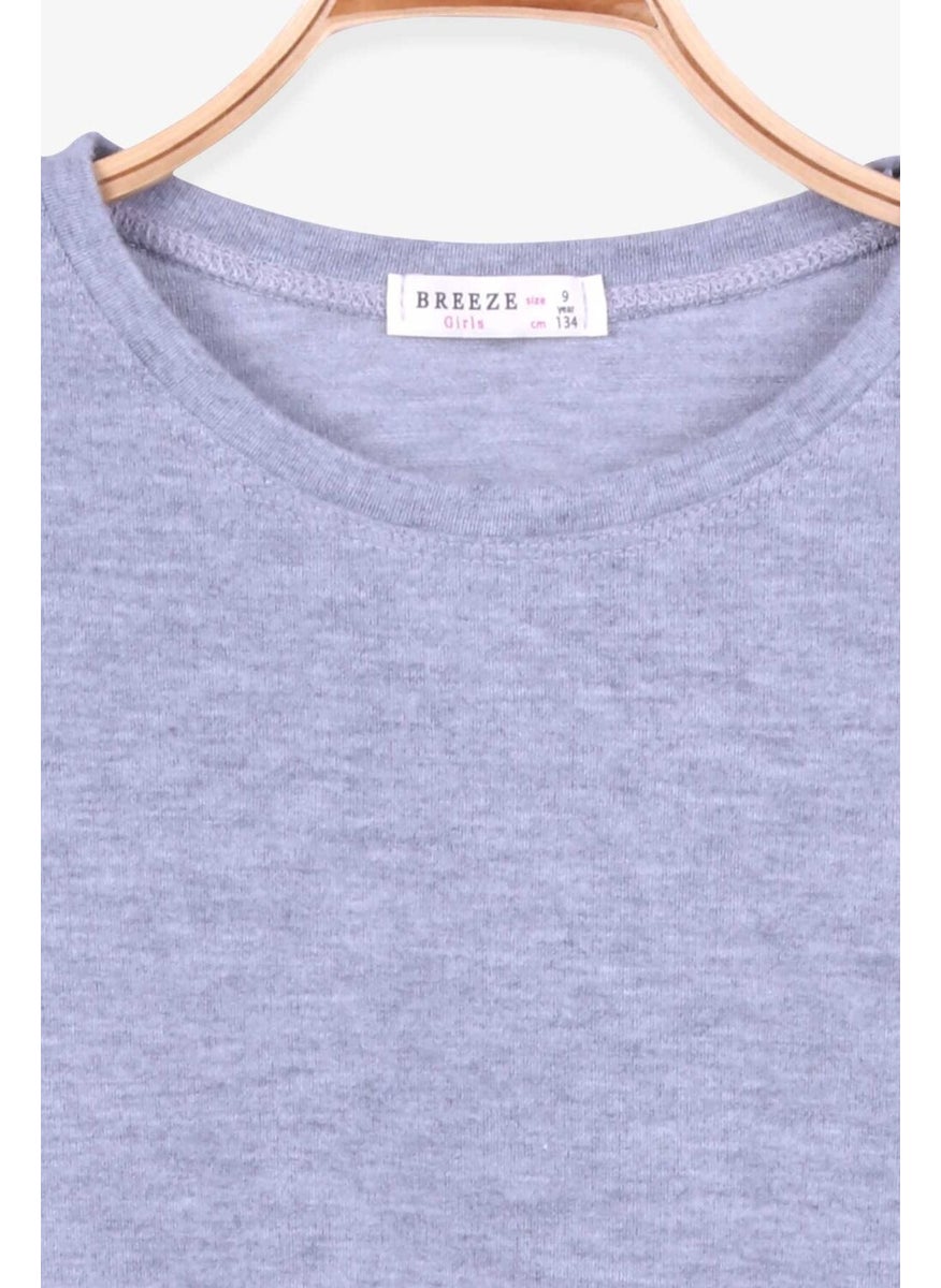 Girls' Knitwear with Lace-Up Front Gray (9-14 Years)