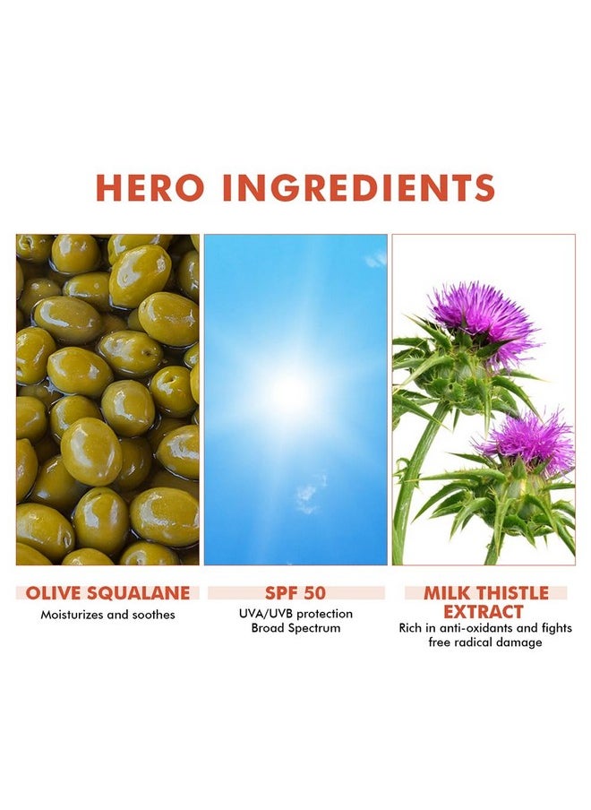 Sunscreen Spf 50 Pa++++ | 50G | Sunscreen Spf 50 For Dry Skin, Gel Sunscreen, Sunscreen For Dry Skin With Ceramide, Milk Thistle Extract & Olive Squalane, All Skin Type - Sun Drink