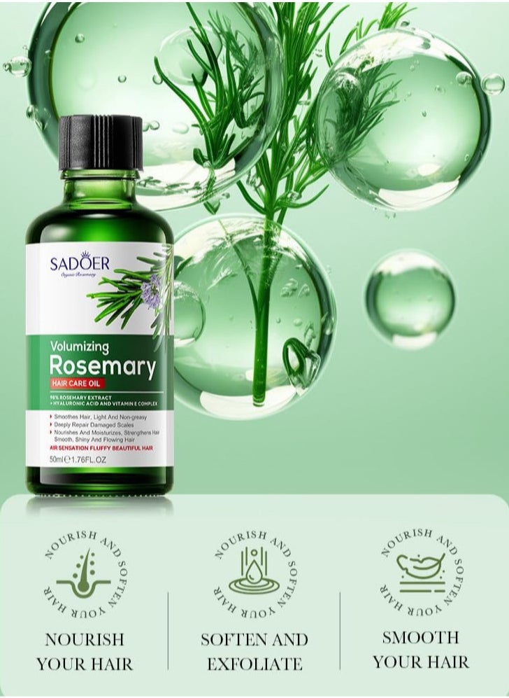 Pack Of 2 Volumizing Rosemary Hair Care Oil 50ml x 2 |98% Rosemary Extract | Air Sensation Fluffy Beautiful Hair