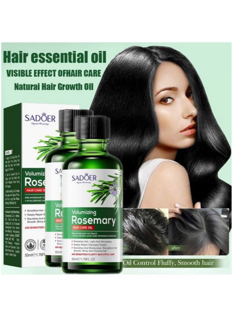 Pack Of 2 Volumizing Rosemary Hair Care Oil 50ml x 2 |98% Rosemary Extract | Air Sensation Fluffy Beautiful Hair