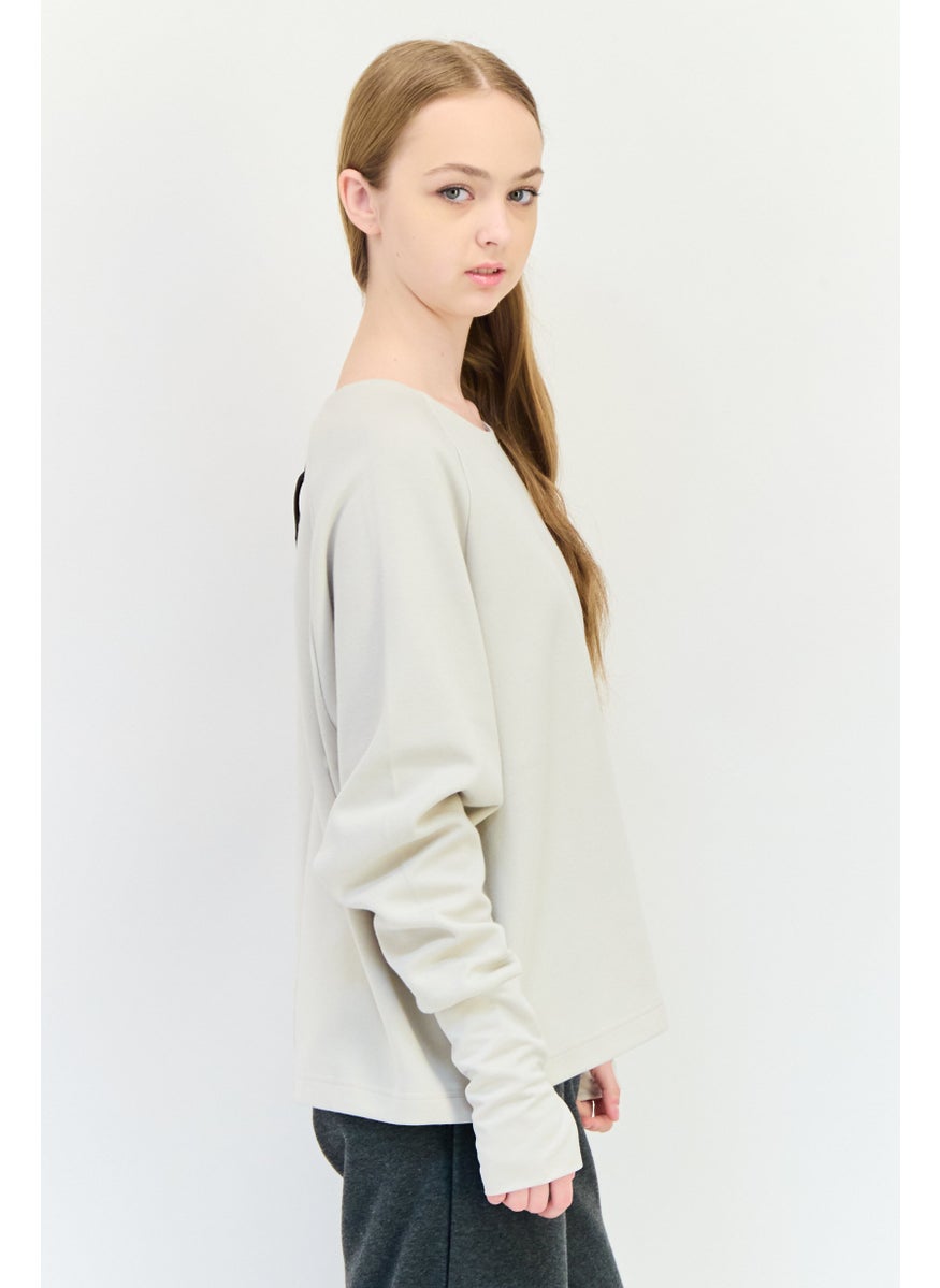 Adidas X Parley Women Sportswear Fit Long Sleeve Outdoor Sweatshirt, Beige