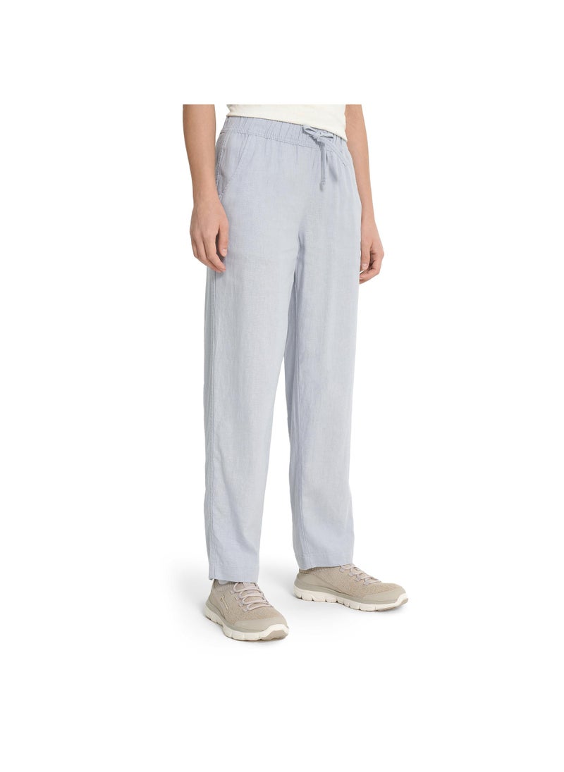 Outventure Women's Light Grey Trousers – Water-Repellent, 3 Pockets, Reflective Elements, Comfortable Fit, Ideal for Travel & Outdoor Adventures