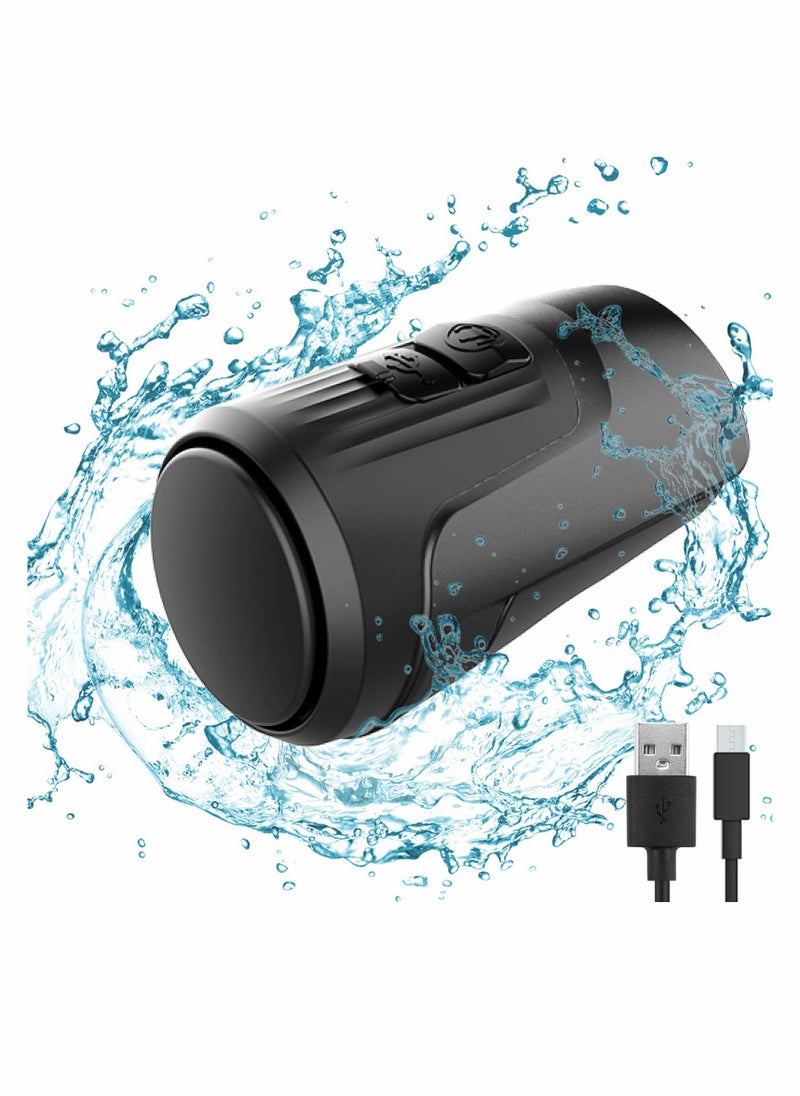 Electric Loud Bike Bell with Anti Theft Alarm, Horn 125dB 4 Sound Modes for Adults, Rechargeable Bicycle Waterproof Cycling （Black）