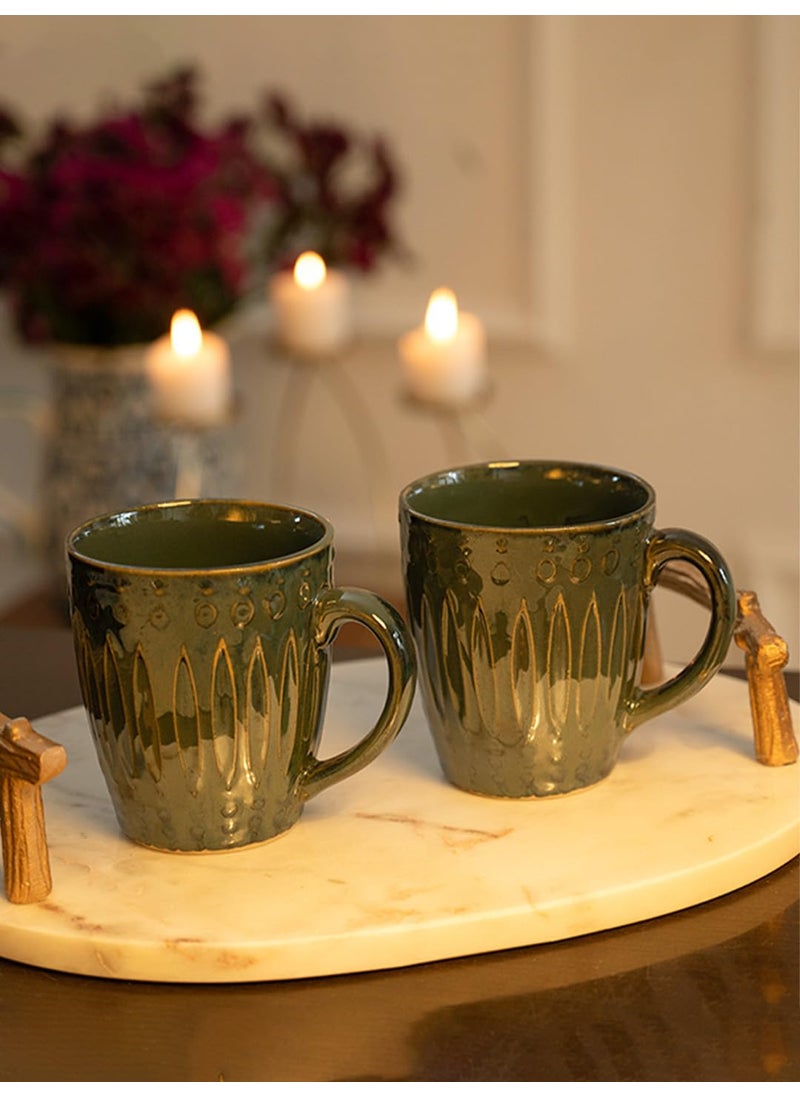 Aravalii Hummingbird MugsGift Arcadia Hummingbird Copper Pipe Coffee Mug Set of 246 Ceramic Mugs to Gift to Best Friend Tea Mugs 300 mlMicrowave Safe Coffee Mugs Studio Pottery