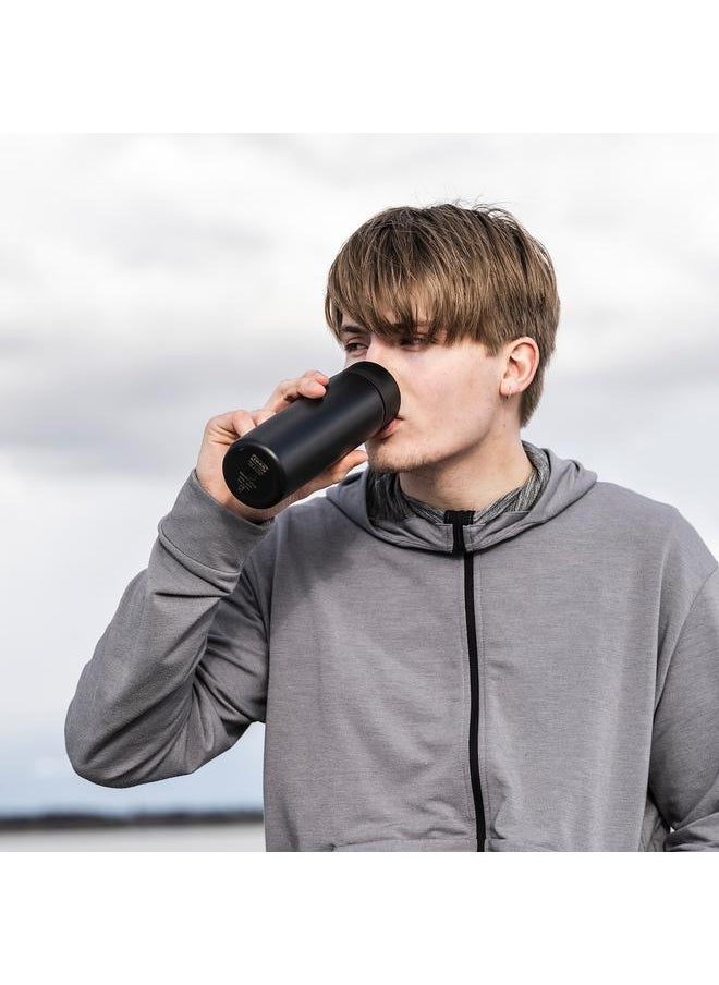 Insulated travel mug, black, 0.4 l