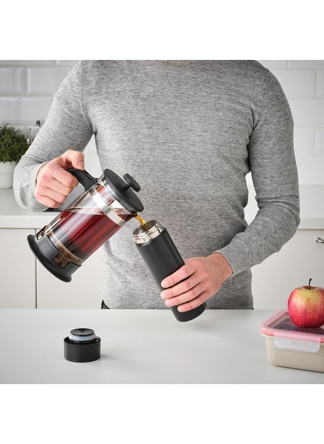 Insulated travel mug, black, 0.4 l